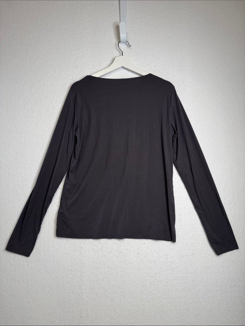 Wolford Pure Top Long Sleeve in Charcoal Grey, L - Picture 4 of 6